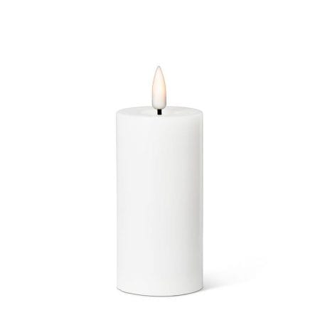 White wax LED candle, 4 x 2''