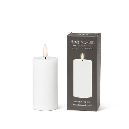 White wax LED candle, 4 x 2'' - Décors Véronneau