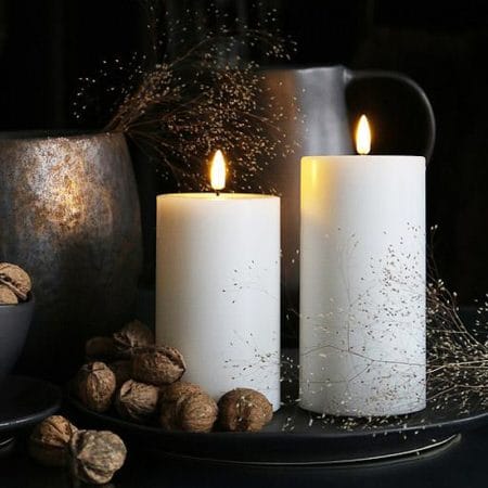 White wax LED candle, 6 x 3'' - Décors Véronneau