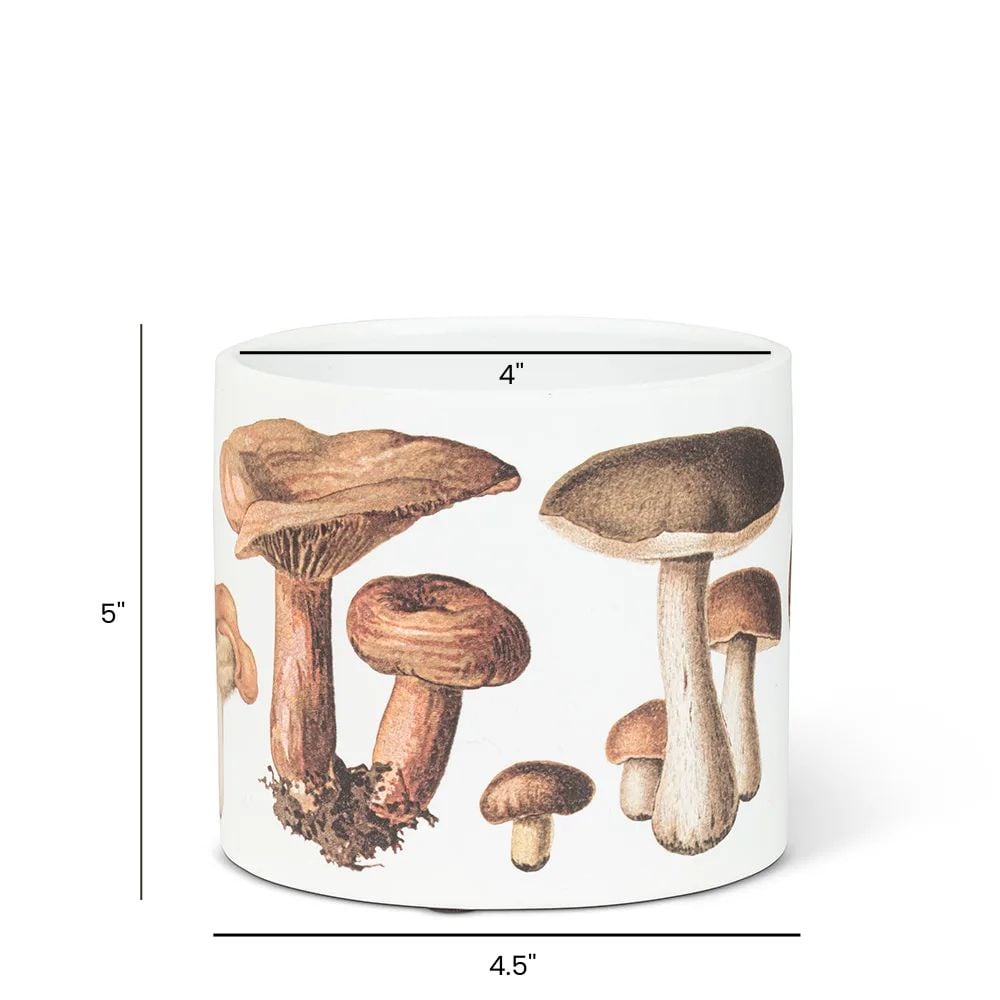 Petit cache-pot avec motif de champignons - Décors Véronneau