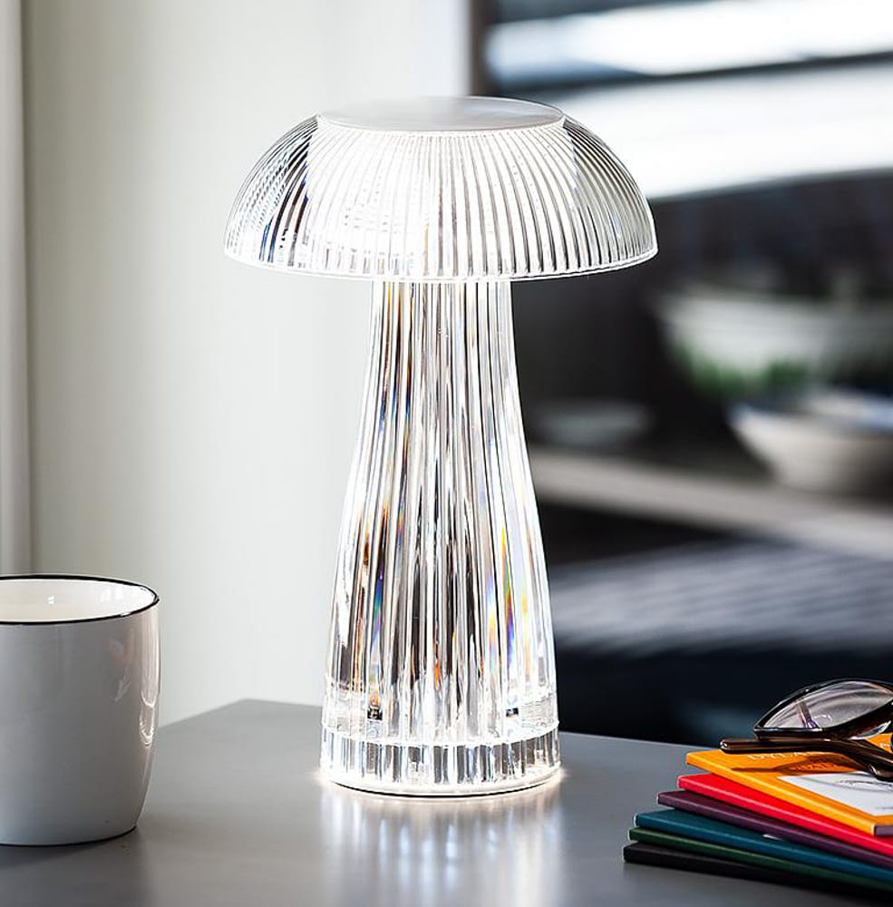 Acrylic cordless LED table lamp, 9'' - Image 3 - Décors Véronneau