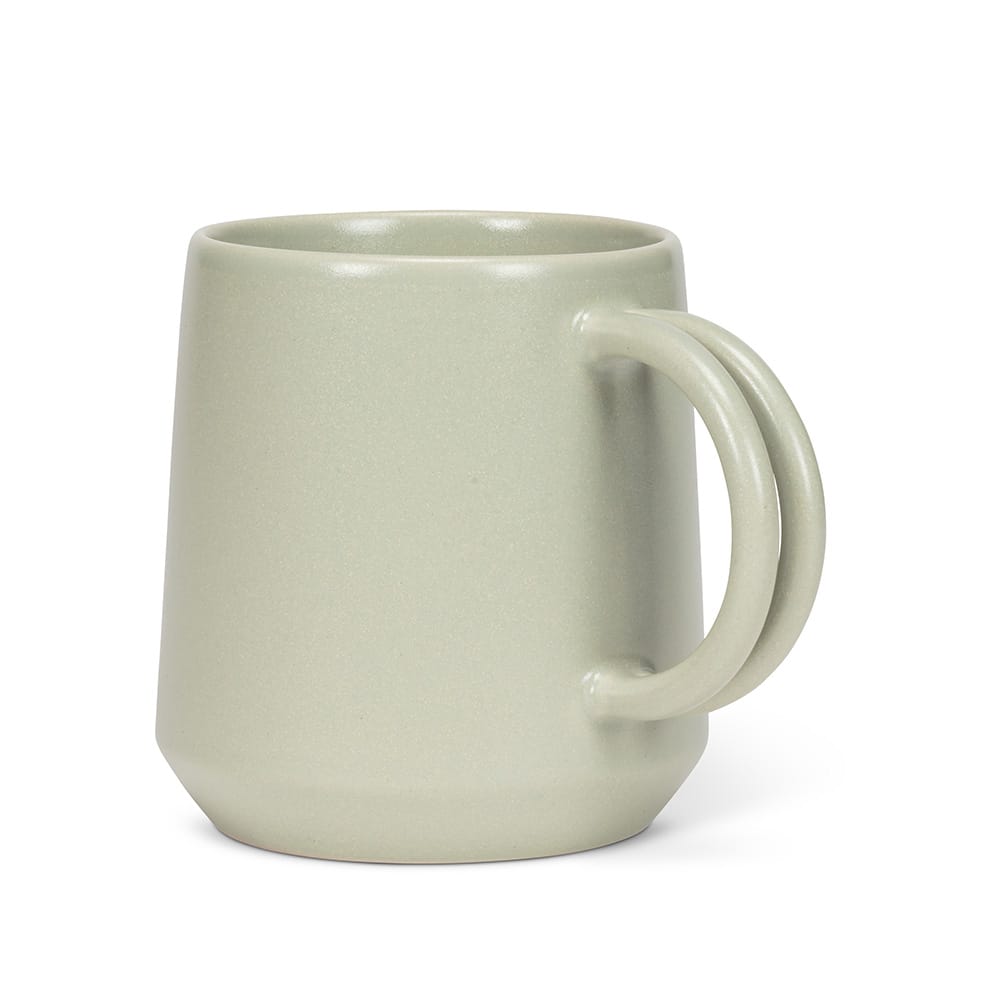Tasse à café vert sauge en grès, 12 oz - Décors Véronneau