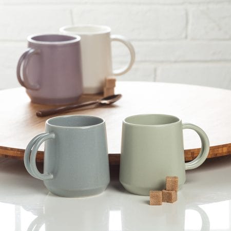 Tasse à café vert sauge en grès, 12 oz - Décors Véronneau