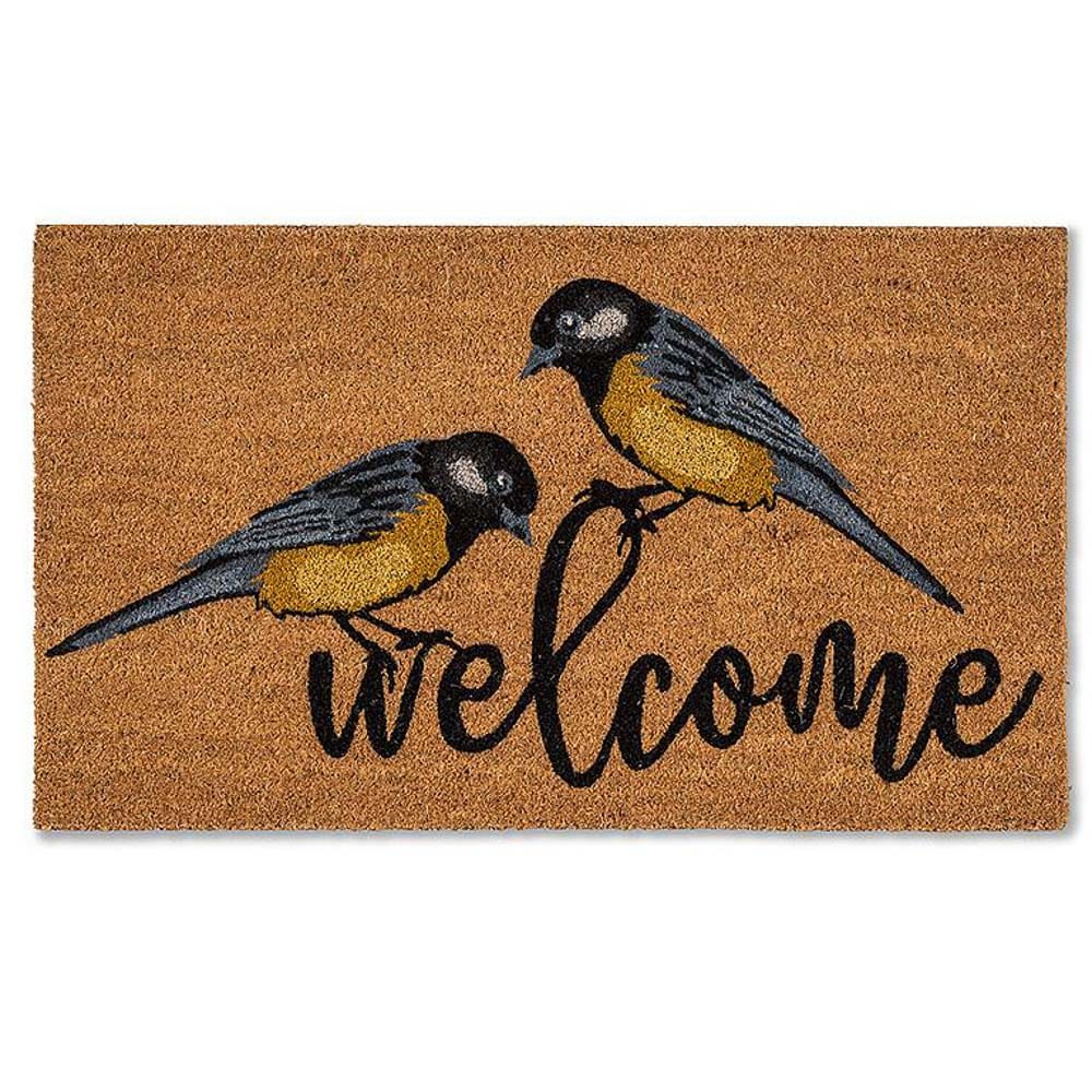 Paillasson ''welcome'' à motif d'oiseaux, 18 x 30'' - Décors Véronneau