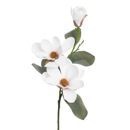 Fleur de magnolia blanc artificiel sur tige, 30''