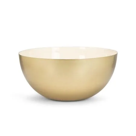 Bol décoratif or avec intérieur crème, 10''