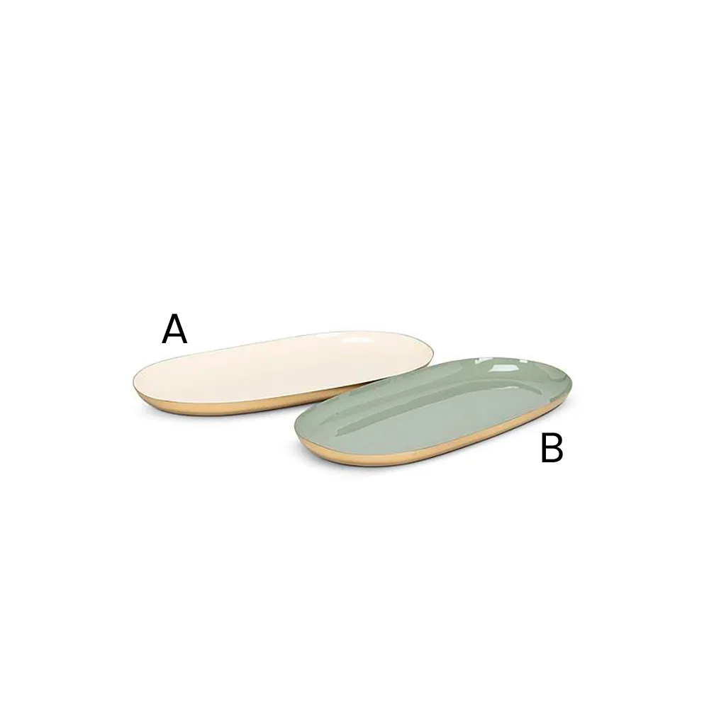 Plateau décoratif or avec intérieur vert sauge ou crème, 5 x 10'' – Image 4 - Décors Véronneau