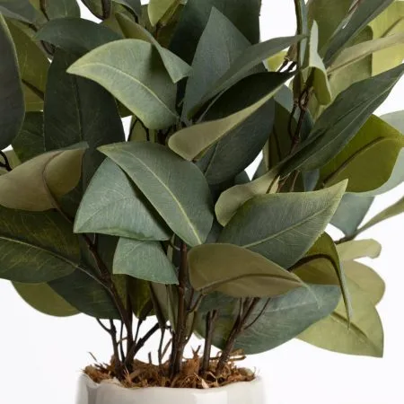 Bouquet of artificial eucalyptus in a pink vase - Décors Véronneau