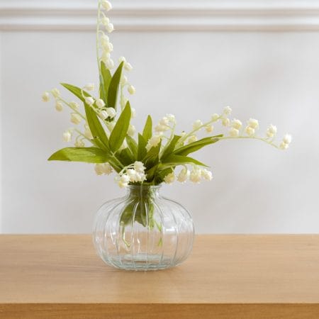 Recycled glass round bud vase, 3,5'' - Décors Véronneau