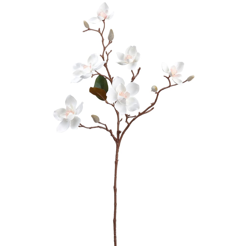 Fleur artificielle de magnolia japonais blanc pur, 25'' - Décors Véronneau