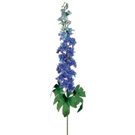 Artificial blooming dark blue delphinium, 40''