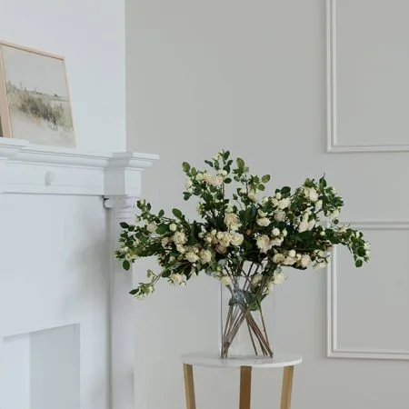 Tige de rose grimpante crème artificielle, 37'' - Décors Véronneau