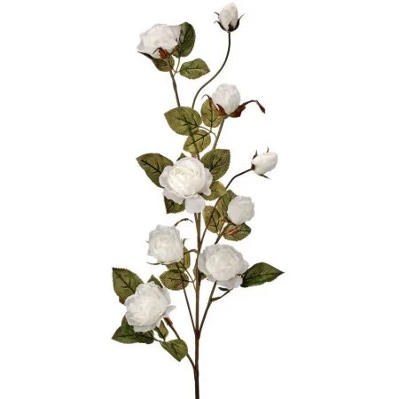 Tige de rose grimpante blanche artificielle, 37''