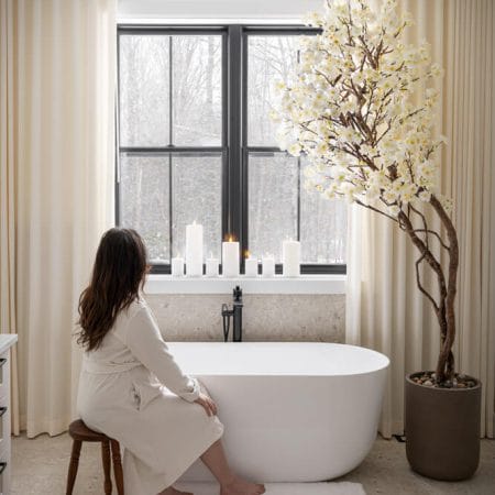 Arbre de cerisier crème artificiel fait main - Décors Véronneau