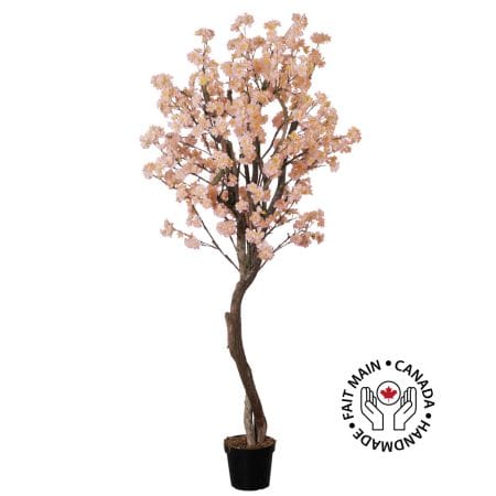 Arbre de cerisier rose artificiel fait main