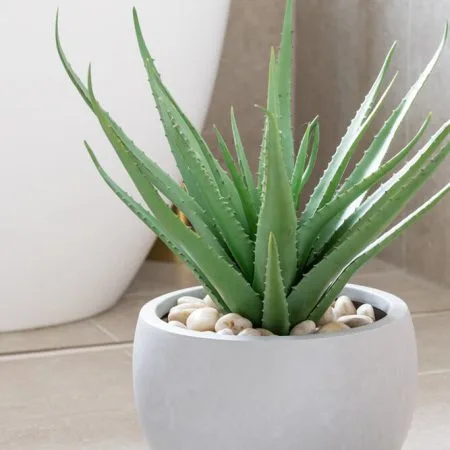 Jardinière gris lavé en fibre d'argile - Décors Véronneau