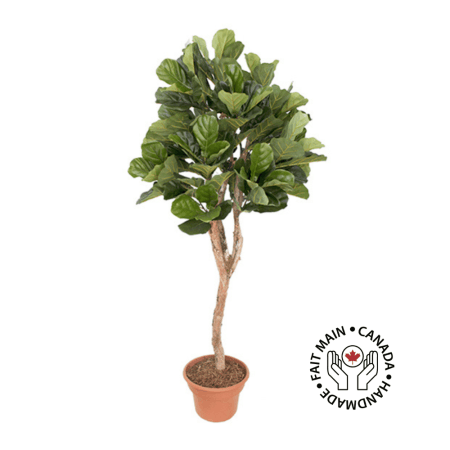 Arbre ficus lyrata boule artificiel fait main