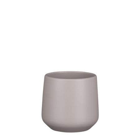 Small taupe ceramic planter