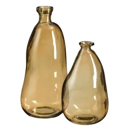 Vase à fleurs organique en verre recyclé