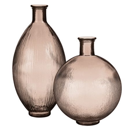 Antique brown recycled glass bottle vase