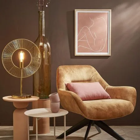 Vase bouteille en verre recyclé ocre - Décors Véronneau