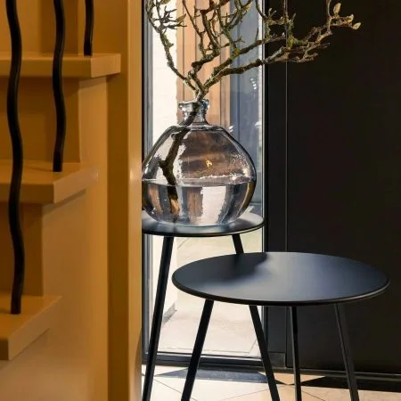 Vase à fleurs en verre recyclé anthracite - Décors Véronneau