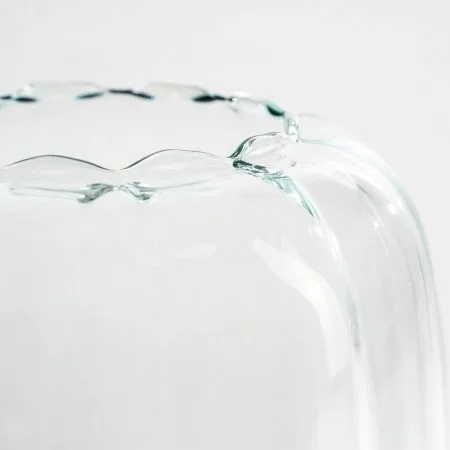 Vase à fleurs en verre à collet dentelé - Décors Véronneau