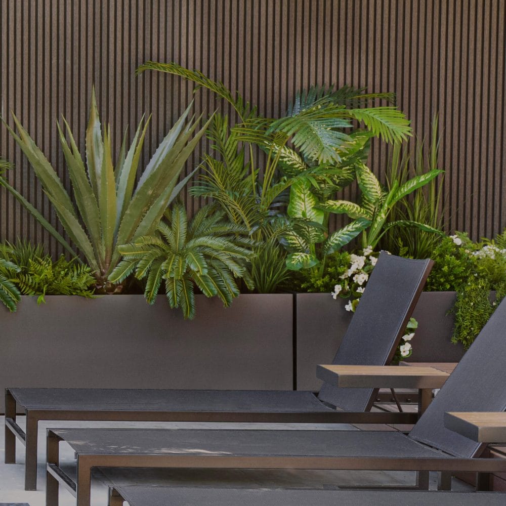 Bac de végétaux artificiels - Décors Véronneau