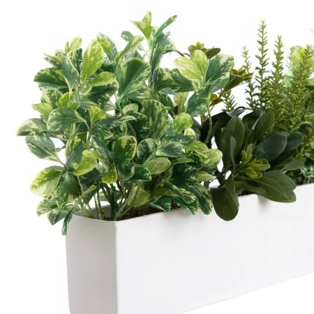 Artificial green plant long centerpiece, 12 x 23'' - Décors Véronneau