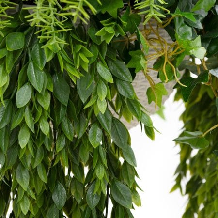 Outdoor artificial ivy hanging planter, 26 x 20'' - Décors Véronneau