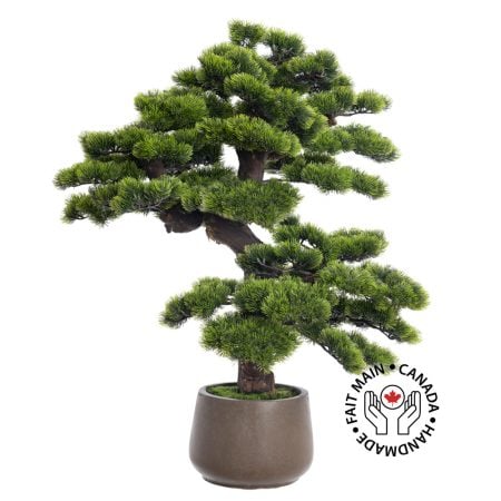 Bonsaï artificiel de pin japonais en cascade