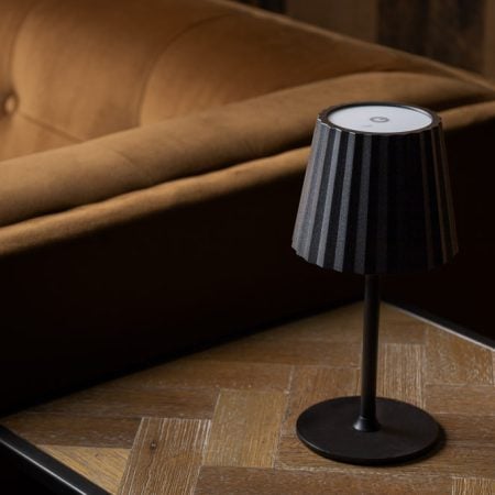 Lampe de table DEL noire sans fil à intensité variable, 15'' - Décors Véronneau
