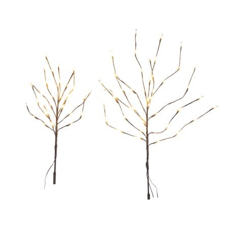 Paquet de 2 branches de Noël illuminées liées, 23,5-35,5'' - Décors Véronneau