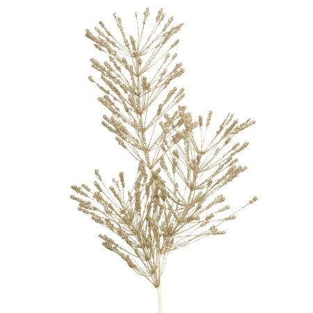 Artificial champagne pine needle branch, 33''