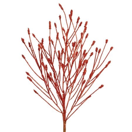 Pic d'épines de pin artificiel rouge, 19''