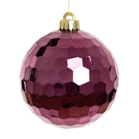 Hammered purple Christmas ball ornament, 5''