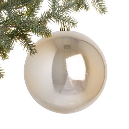Champagne giant Christmas ball ornament, 8''
