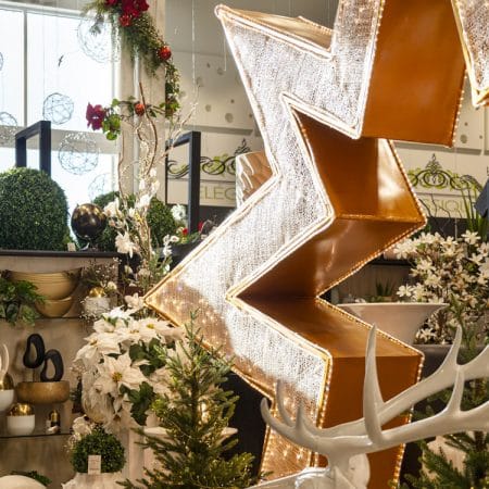 Outdoor walkthrough star arch, 3200 twinkling LEDs, 13,5 x 16,5' - Décors Véronneau