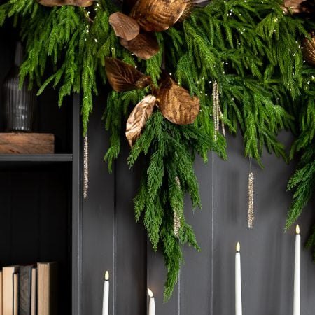 Gold jewel tassel Christmas ornament, 6'' - Décors Véronneau