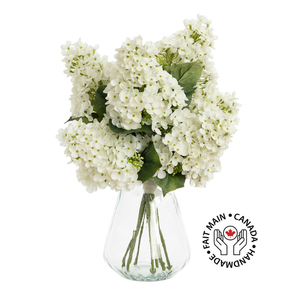 Bouquet d'hydrangées artificielles pour prolonger la saison de floraison. - Décors Véronneau