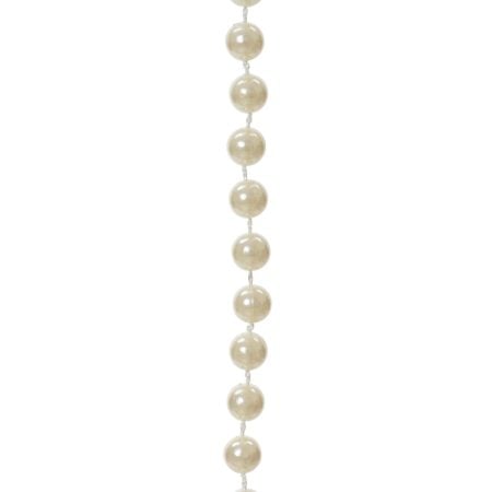 Small cream pearl Christmas garland, 393'' - Décors Véronneau