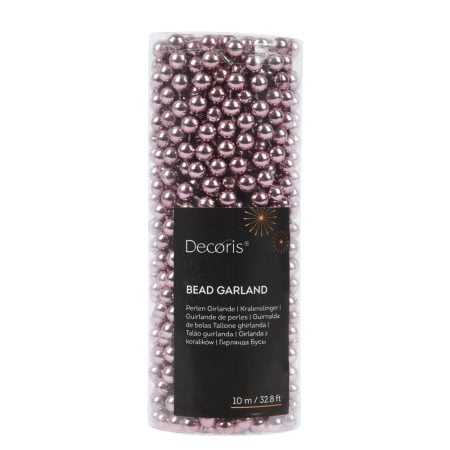 Small pink pearl Christmas garland, 393''