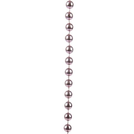Small pink pearl Christmas garland, 393'' - Décors Véronneau