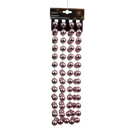 Pink pearl Christmas garland, 106''