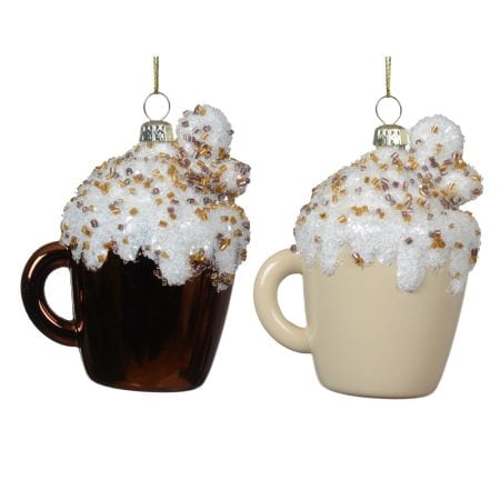 Mug Christmas ornament with whipped cream, 3,5''