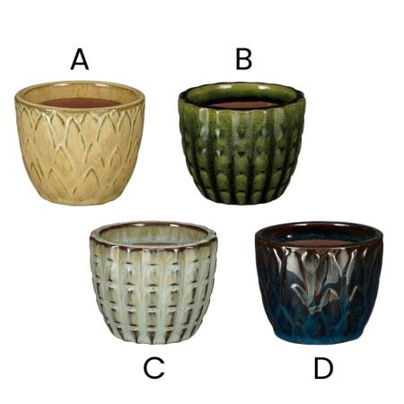 Mini glazed pot, 3 x 3,5'' - Décors Véronneau