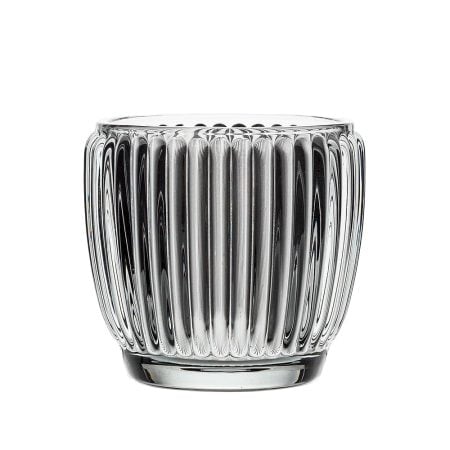 Porte-votive nervuré en verre gris, 3''