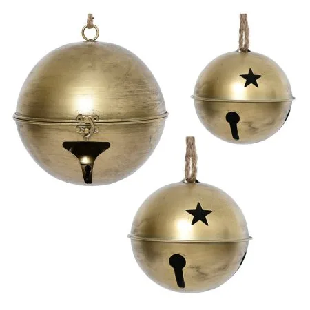 Metal gold Christmas bell ornament