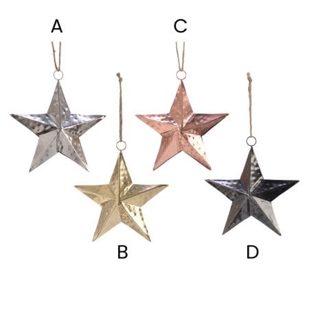 Metallic star tree ornament, 4'' - Décors Véronneau