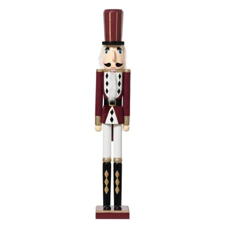 FSC-certified pinewood oxblood nutcracker, 30''